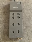 Belkin 6-outlet Surge Protector 360-degree Rotating Plug 8ft Cord Gray black