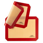 2 Non-stick Silicone Baking Mats Tray Pan Liners Quarter Sheet 8-1 2  X 11-1 2 