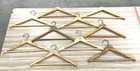 Antique Vintage Lot 10 Wooden Advertising Hotel Hangers Miami Pullman Etc