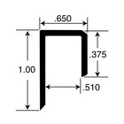 Outwater 1 2  Mill Finish Aluminum J Channel Cap Moulding - Size Options