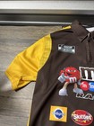 M m Racing Pit Crew Shirt Mens Xl Yellow Brown Joe Gibbs Team Issued