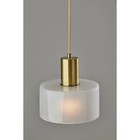 Adesso Rhodes Pendant Antique Brass  Etl Listed 9  Glass Shade Dimmable Metal