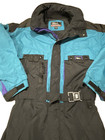 1980s Ski Suit Mens M One Piece Snowsuit Snow Bib Inside Edge Retro Vintage 80s