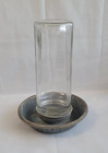 Vtg Mason Jar Chicken Waterer Quartsize Jar Galzanized Base