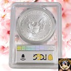 2017  p   1 American Silver Eagle Pcgs Ms69 Struck At Philadelphia Label     