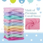 Baby Washcloths  20 Pack Super Soft Microfiber Coral Fleece Wash Cloths 