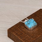 Natural Turquoise Pendant Sterling Silver Necklace Anniversary Gift For Women