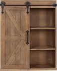 Cates Wood Wall Storage Cabinet With Sliding Barn Door  22 X 9 X 28  Rustic B   
