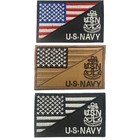 United States Navy American Flag Military Hook And Loop Patch 3x2 Inch