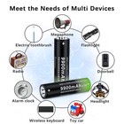 3 7v 18650 Rechargeable Batteries 2 Pack Big Capacity Batteries For Flashligh   