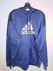 Adidas Team Fleece Hoodie Mens Xl Blue Pullover Sweatshirt Activewear Logo