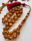 Natural Baltic Amber Islamic Prayer Rosary Brandy 65g  33 Beads Misbaha Tesbih
