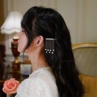 Antique Style Pearl Hairpin Real Pearl Hair Accessories  Hanfu Headdress Tassel