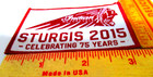 2015 Sturgis Patch Indian Motorcycle 75th Rally Souvenir Biker Vest Collectible
