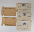 Telegram Messages Lot 5 Western Union   Postal Telegraph Paper Ephemera Vintage