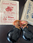 Pair Vintage Elton Spanish Castanets Orig  Box W strings   Instruction Bk 1955