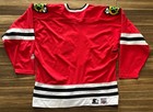 Chicago Blackhawks Vintage Starter Hockey Jersey - Adult Xl - Red Nhl Blank