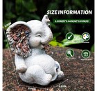 Elephant Figurine Resin Miniature Animal Sculpture Ornament Garden Home Decor