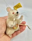 Adorable Vintage Steiff Pieps Mouse White Mohair  Red Eyes W  All Id