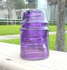 Nice Darker Purple Cd 121 Canada Toll Style Glass Insulator