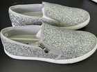 Idifu Women s Glitter Sneakers Sparkly Sequin Slip On Tennis Shoes  Size 8 5