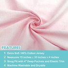 American Baby Company 15  X 33  Fitted Bassinet Sheet  100  Natural Cotton