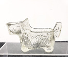 Vintage Clear Glass Scottie Dog Creamer Sugar Packet Candy Toothpick Holder