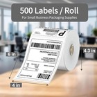 500 4x6 Thermal Labels   Direct Thermal Shipping Labels Roll 4x6 Compatible With