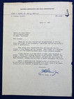 1962 John Glenn Signed Letter   Photo   Report Vintage Mercury Nasa Letterhead