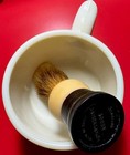 Vtg 1940s Old Spice Shaving Mug -    ship Friendship      Ever-ready Badger Brush
