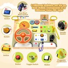 Montessori Toddler Toys - Baby Wooden Busy Board - Sensory Toys With Light Sw   