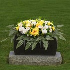 Artificial Wildflower Outdoor Grave Flower Decor flower Bud Yellow Chrysanthemum
