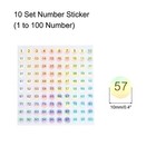 Number Stickers  Number 1 To 100 Round 1000 Labels Sticker  10 Sheets