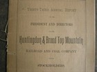 Huntingdon And Broad Top Rr   Coal Co  1886 Stockholder Original Report