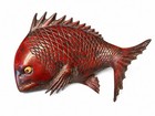 Vintage Japanese Tai Sea Bream Okimono Heavy Cast Metal Fish Sculpture 11 5 