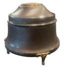 Vtg 1940s Usa Powder Make Up Music Metal Box Vanity Clock Jewelry Holder Trinket