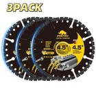 4 5 diamond Cut Off Wheel 3pack metal Cutting Disc 4-1 2 x7 8  For Angle Grinder
