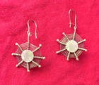 Vintage Spiderweb Earrings Spider Goth Hand Made Dangling Halloween Jewelry Rare