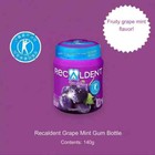Recaldent Grape Mint Gum Bottles Dental Cpp-acp 140g X 12 Sugar-less Pepper Jp