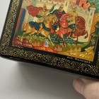Vintage Russian Lacquer Box Dobrynya Hand Painted Mstera Folk Art