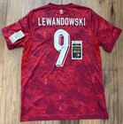 Robert Lewandowski Signed Poland Nike Authentic Soccer Jersey Shirt  9 Jsa Coa 