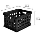 Sterilite Plastic File Crate  Black  Fits Letter   Legal Size Files