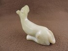 Antique Chinese Hand-carved Old Hetian Jade Ruishou Statue Pendants Amulet