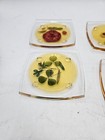 Vtg  Lucite Coasters W dried Florals Set Of 6