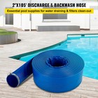 Uimoso Discharge Hose Lay Flat Hose 2  X 105  Pvc Backwash Drain Hose W clamp