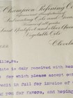 1901 Paper Letter   Envelope Advertising Champion Refining Company Cleveland Oh