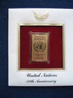 1995 United Nations 50th Anniversary Replica Gold Golden Cover Fdc Stamp