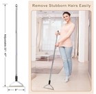 Long Handle Carpet Rake Pet Hair Remover Reusable Large Metal Lint Remover Brush