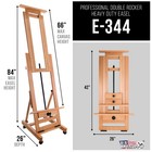 U s  Art Supply Double Rocker Crank Hd Wooden Studio Floor Easel Adjust H-frame