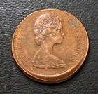 Error Coin   Off Center Cent    Canidian Penny    1133